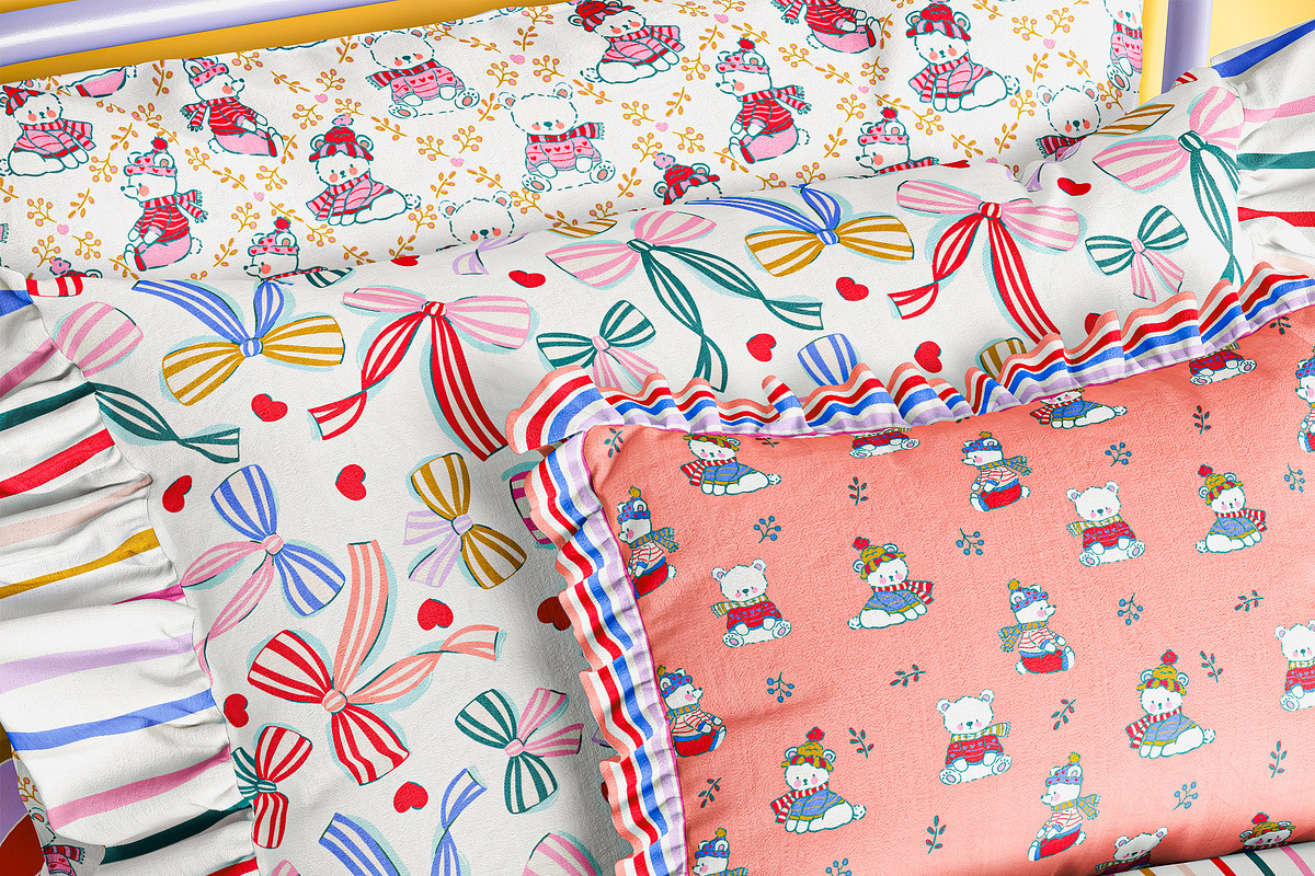 Colorful Bows Seamless Pattern, a Pattern Graphic by MuseBloomDesigns (Photo 8 of 8)