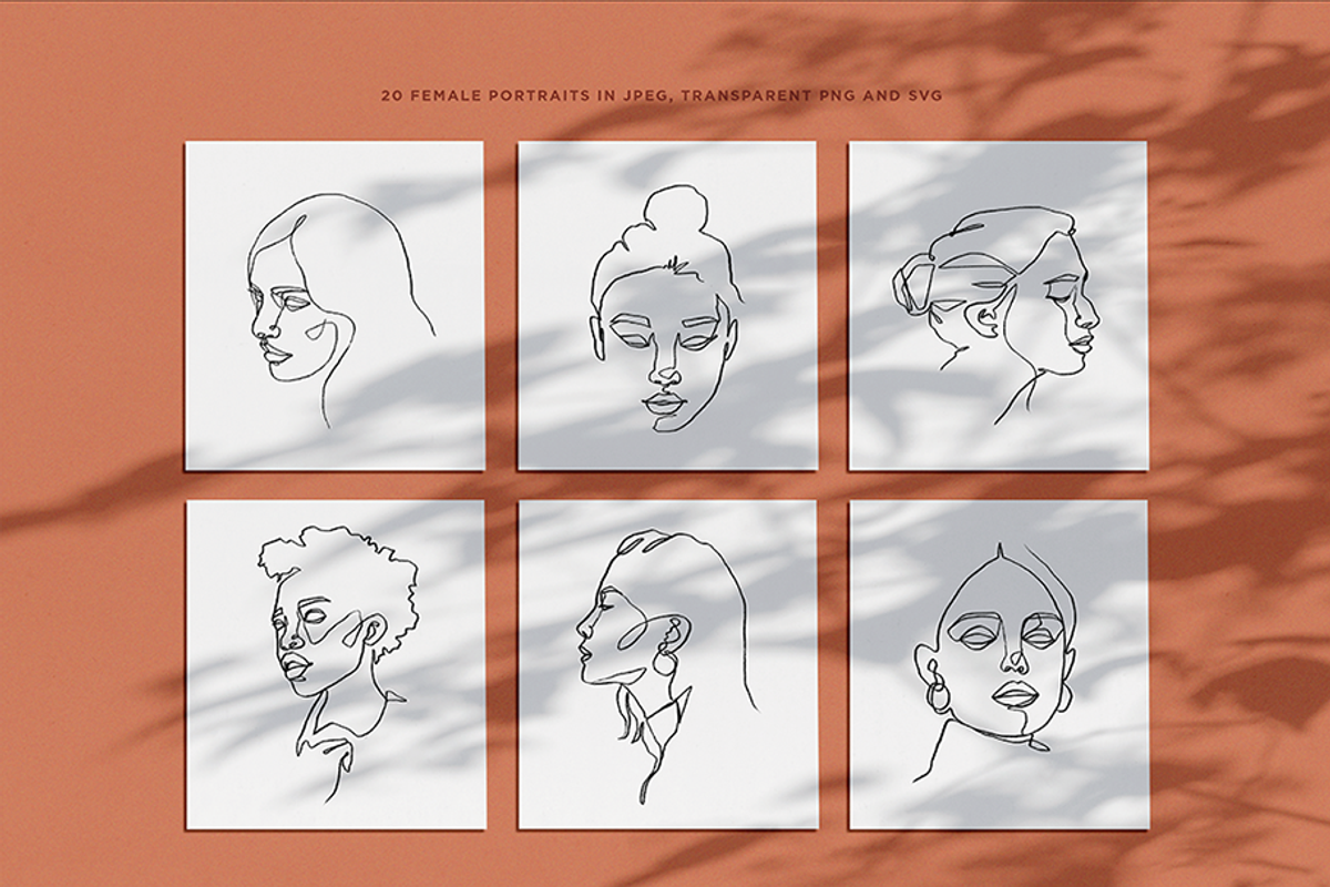 Minimalist One Line Female Portraits, a Person Illustration by Rough Edges Supply Co. (Photo 3 of 7)