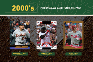 2000's Pro Baseball Card Templates