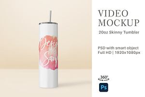 Rotating Tumbler Animated Mockup