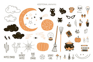 Halloween Witch Graphic Set