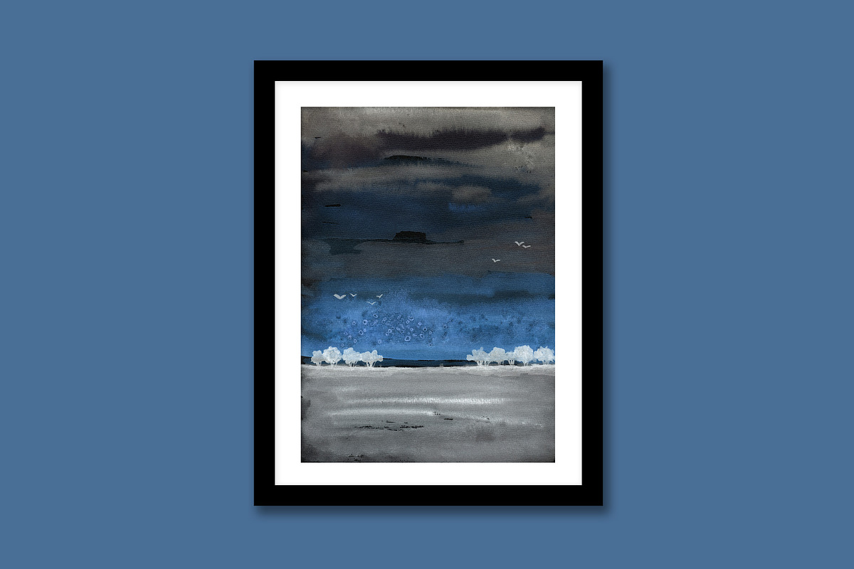 Dark Nights - Watercolor Art, a Background Graphic by Marmoris.Arts (Photo 9 of 14)