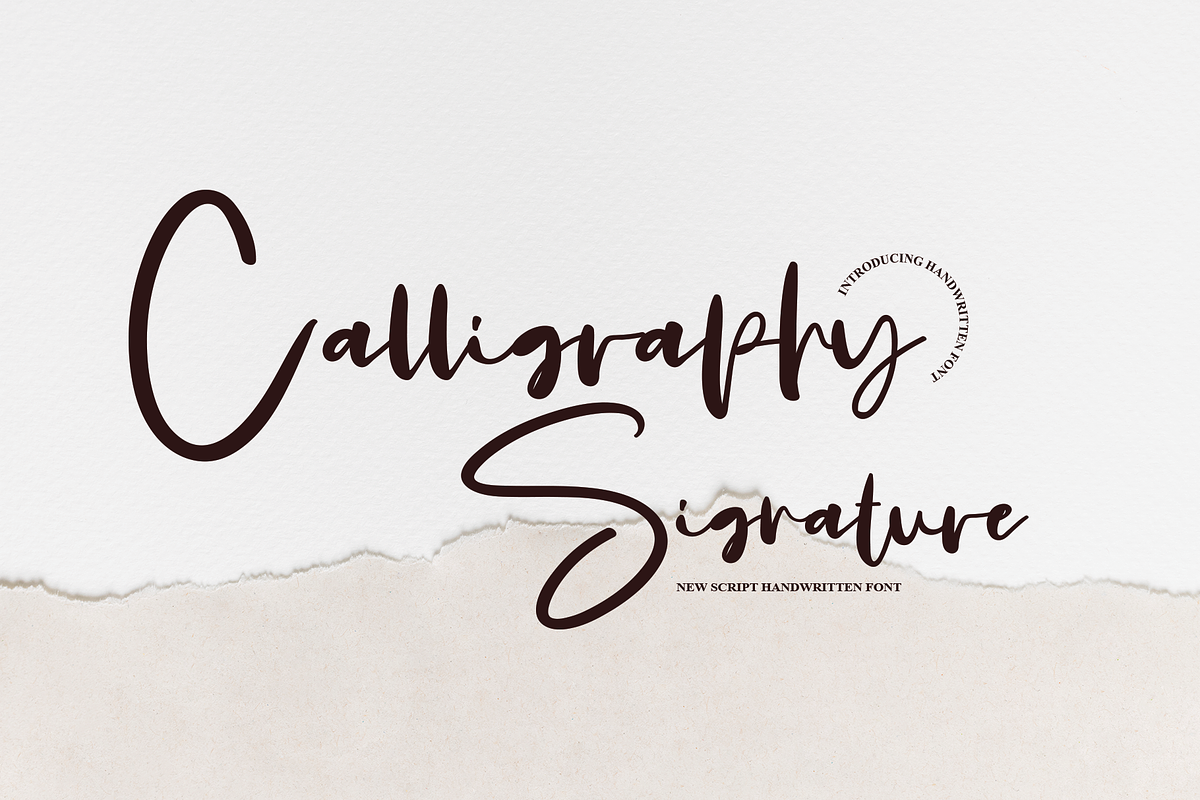 Calligraphy Signature | Script Font, a Script Font by Scratchones (Photo 1 of 8)