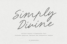 Handwritten Script Font SimplyDivine