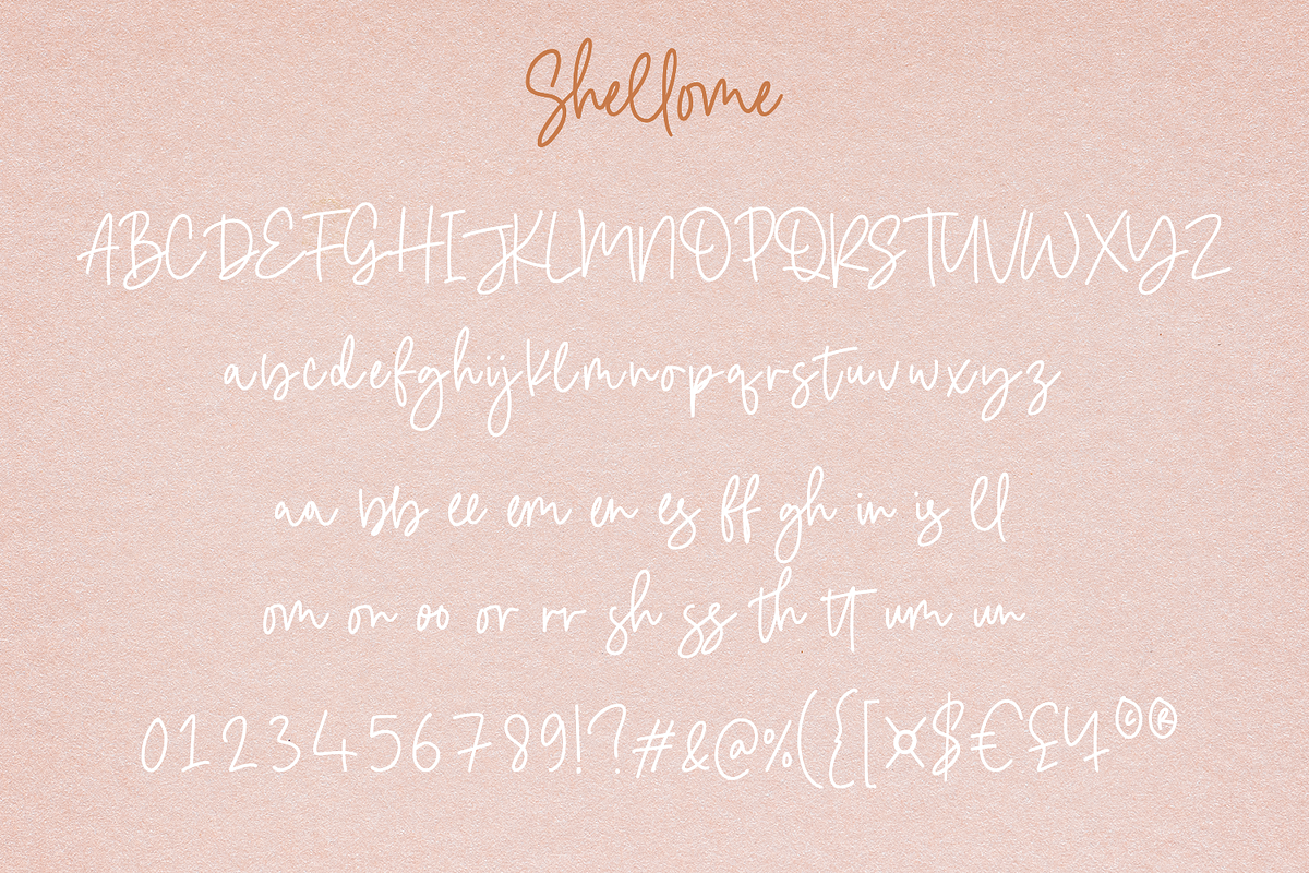 Shellome a handmade font, a Script Font by Quothron (Photo 7 of 7)