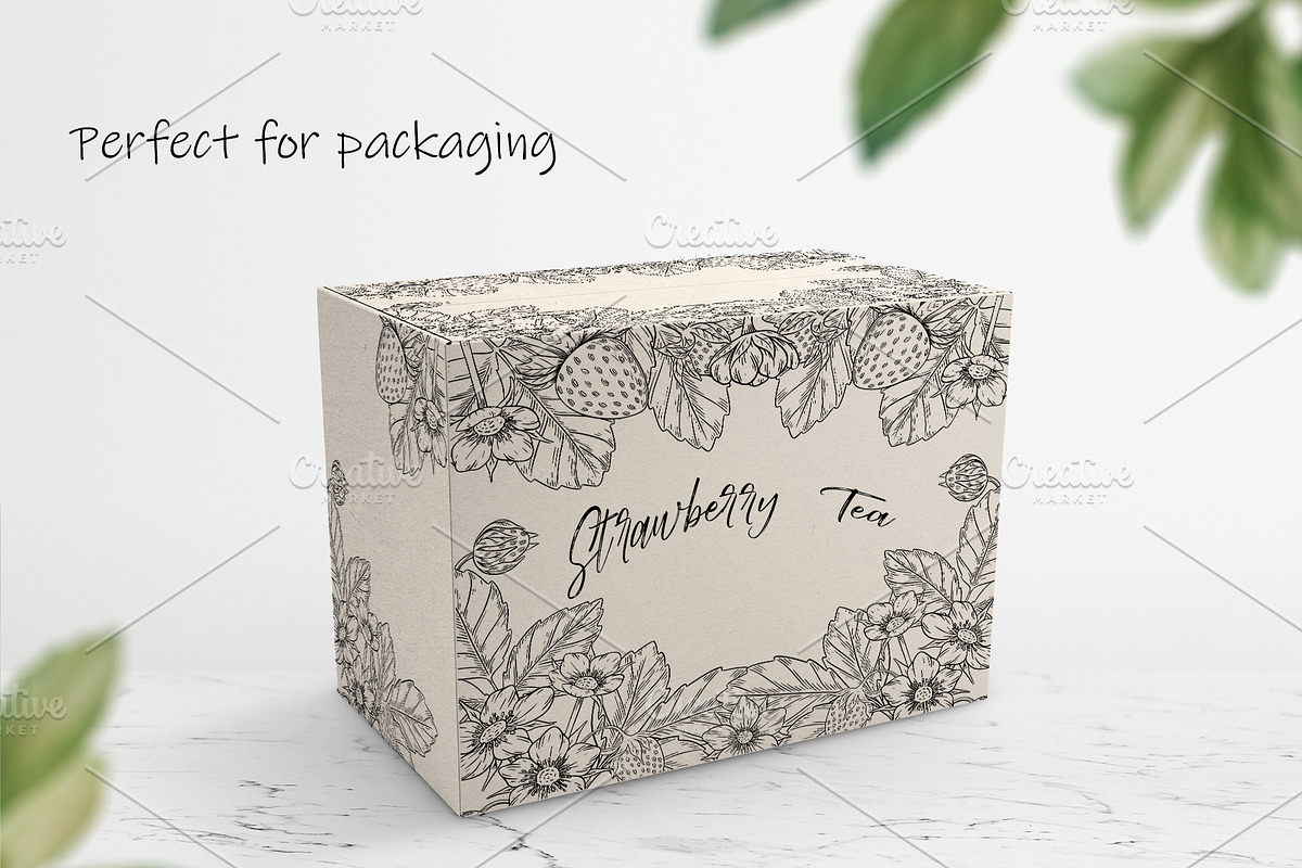 Strawberry Vector Ink Illustration, a Food Illustration by Milla_Zelenyuk_art (Photo 4 of 5)