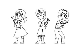 children clap hand kid vector, a Person Illustration by pikepicture