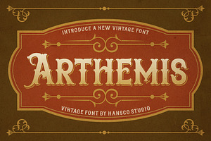 Arthemis Vintage Decorative Font