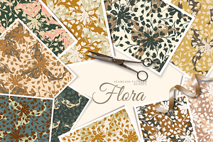 FLORA - Boho Folk Seamless Pattern