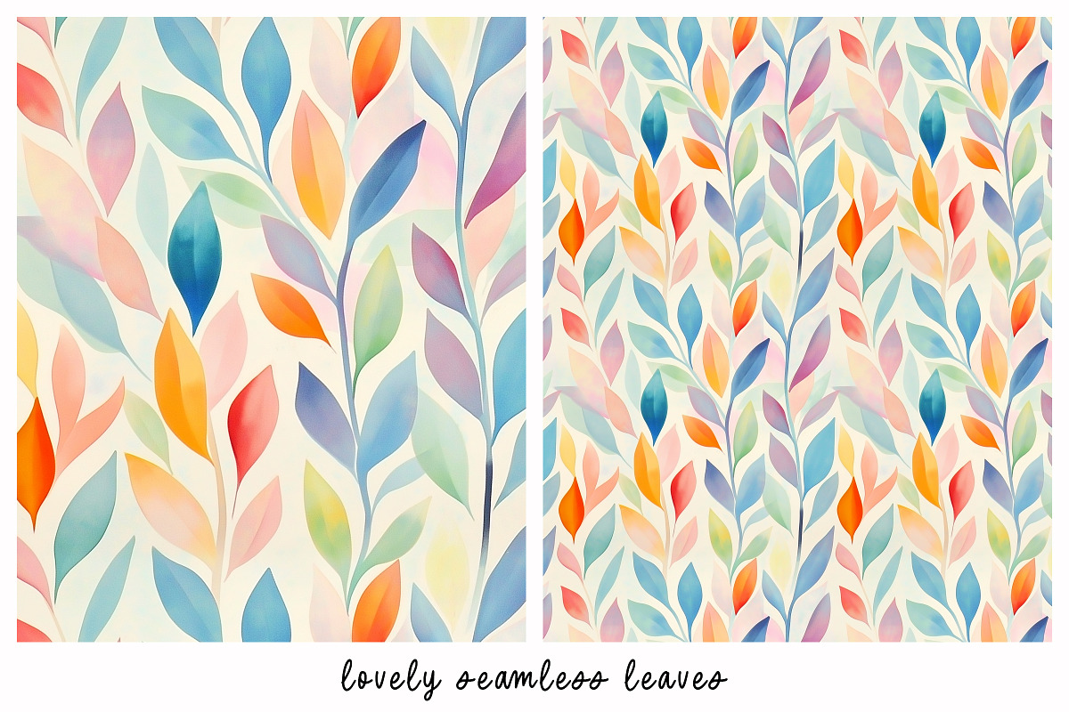 12 Seamless Elegant Leaf Patterns, a Pattern Graphic by DesignRocket (Photo 9 of 13)