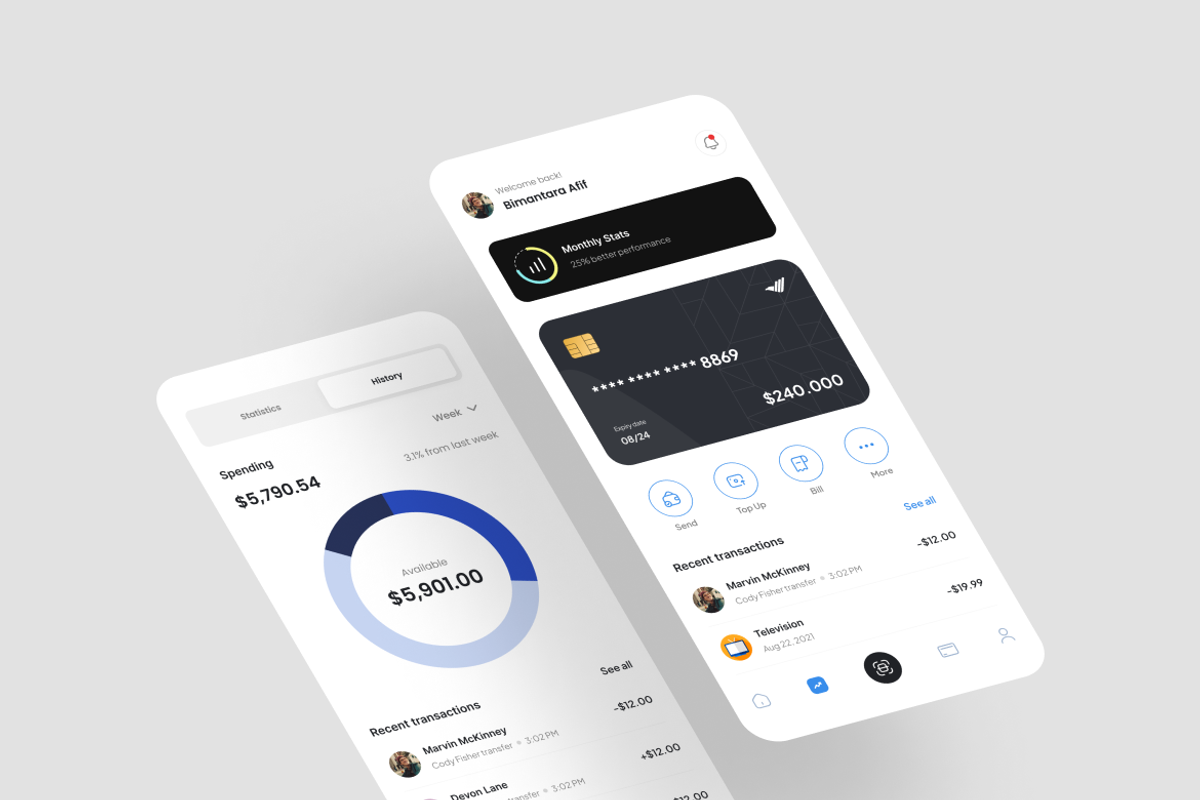 Xell - E-Wallet App UI Kit, an UI Kit Template by iDoodle Studio (Photo 3 of 4)
