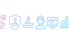 Icons representing different aspects, a Technology Illustration by ZinetroN