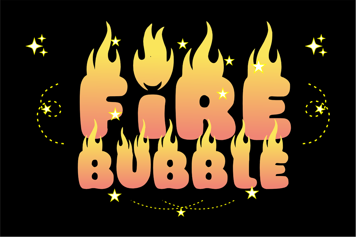 Dragon Fire - Bold Flame Font, a Sans Serif Font by KiddoGlyphs Studio (Photo 2 of 5)