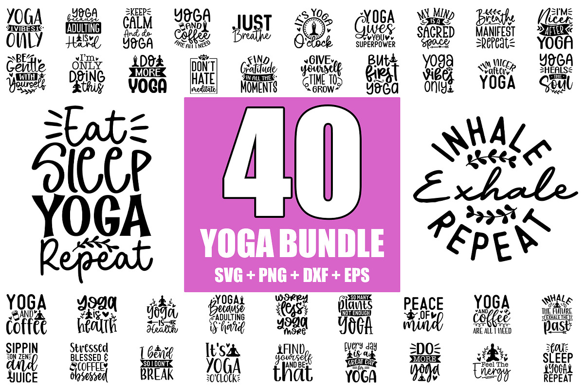 Yoga Bundle, Yoga SVG Bundle, an Illustration by ZoomkSVG (Photo 1 of 7)