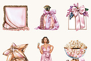 Watercolor Pajama Party Clipart, a Person Illustration by BusyDaydesign (Thumbnail 6 of 9)
