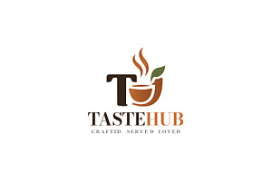 TasteHub Restaurant Logo Template, a Branding & Logo Template by SANB