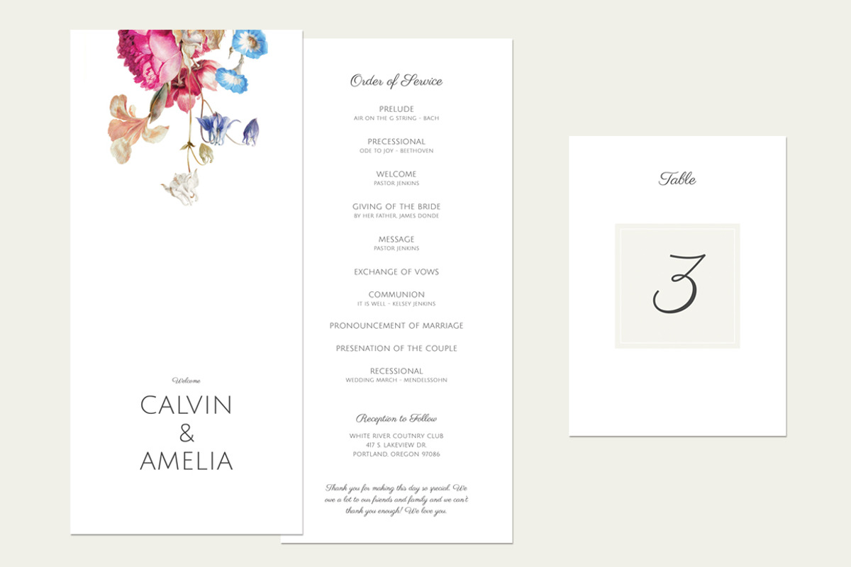 Vintage Garden Wedding Invite Suite, an Invitation Template by Prixel Creative (Photo 5 of 8)
