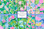 Seamless Animal Patterns, a Pattern Graphic by The Preppy Artist (Thumbnail 1 of 11)