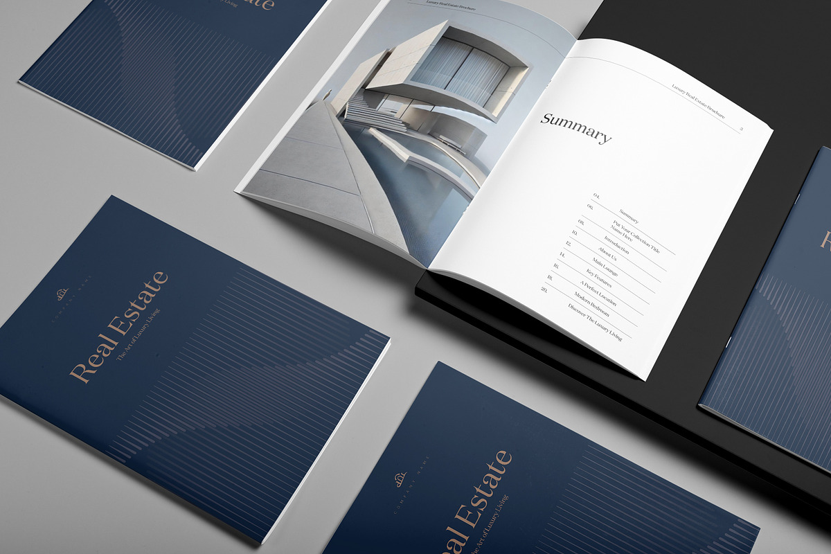 Luxury Real Estate Brochure Template, a Brochure Template by DesignCrest (Photo 2 of 14)