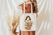 Winter Cottage Girl Watercolor Clipa, an Illustration by Libby Wishes (Thumbnail 7 of 7)