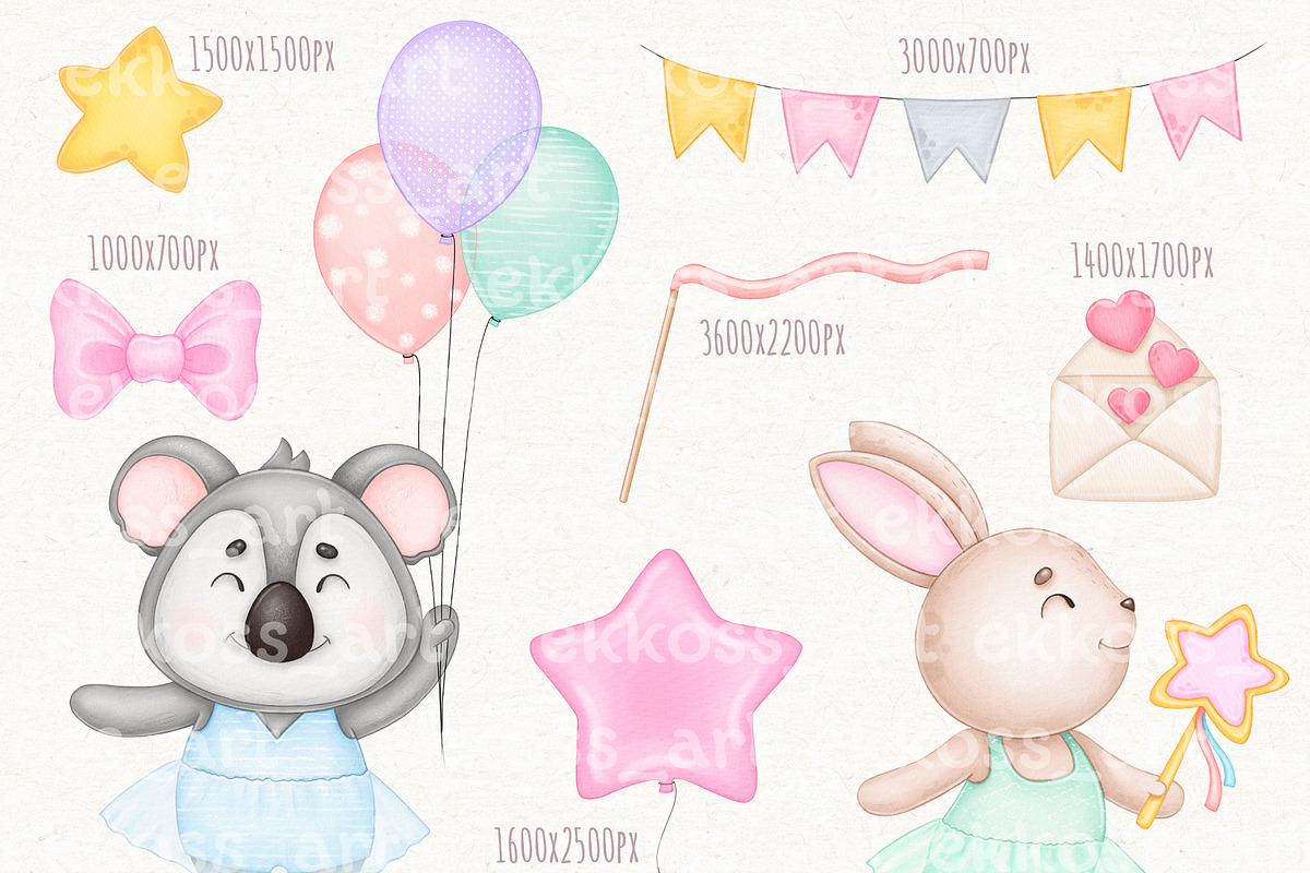 Animals Ballerinas Clipart, an Animal Illustration by ekossa_art (Photo 2 of 6)