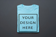 T-Shirt Mockup - Sky Blue Edition, a Shirt Mockup by ForhadGFX (Thumbnail 5 of 12)