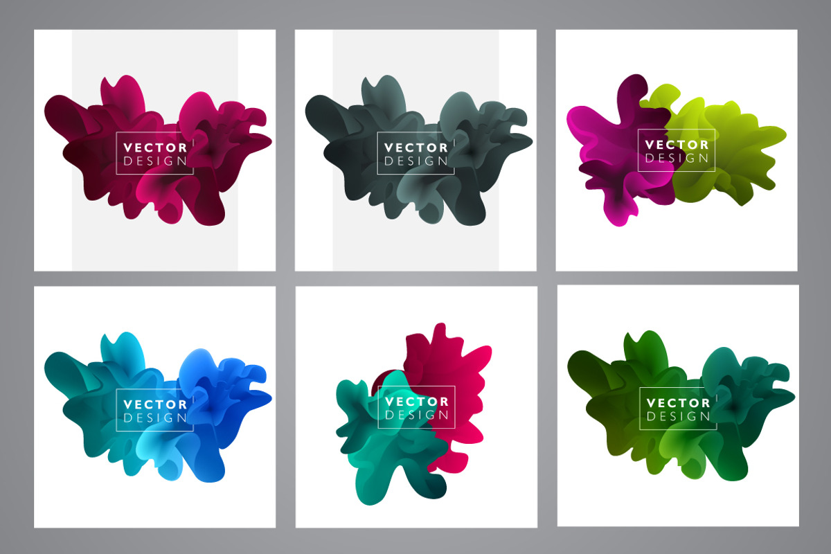 Vector card with color splash, an Illustration by Marinstri