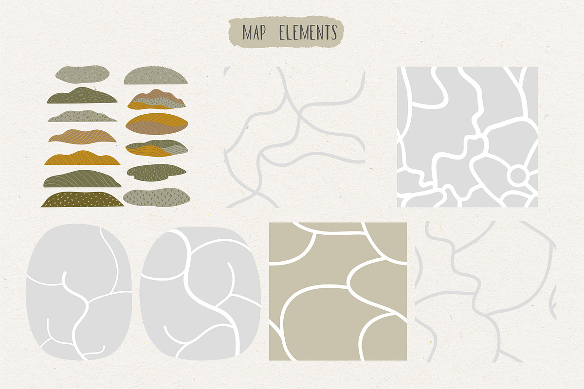 Whimsy Farm Map Clipart, a Decorative Illustration by Jenny Quince (Photo 4 of 13)