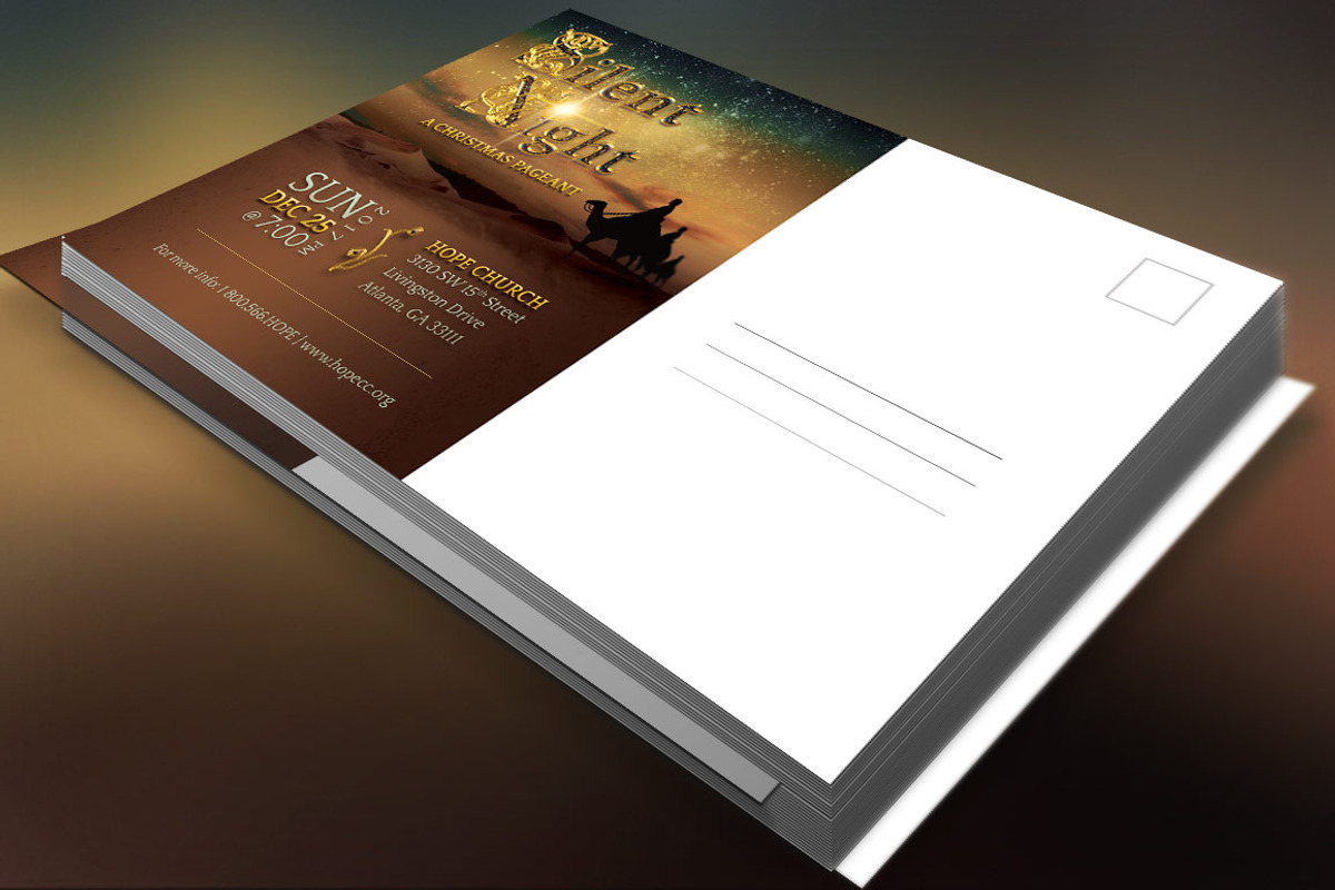 Silent Night Postcard Template, a Flyer Template by Godserv Designs (Photo 7 of 10)