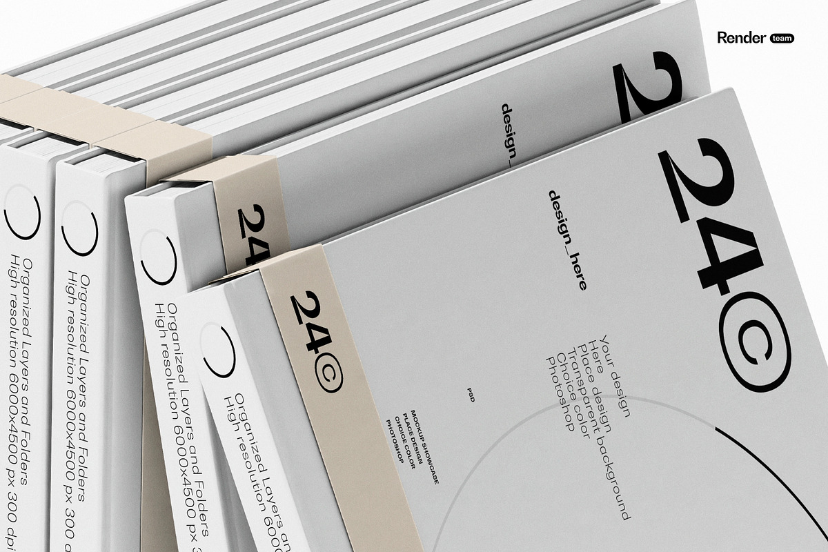 Book Mockup Set, a Books & Magazine Mockup by Renderteam (Photo 10 of 14)