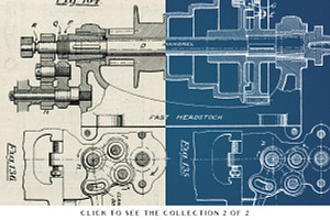 64 Vintage Mechanical Blueprints