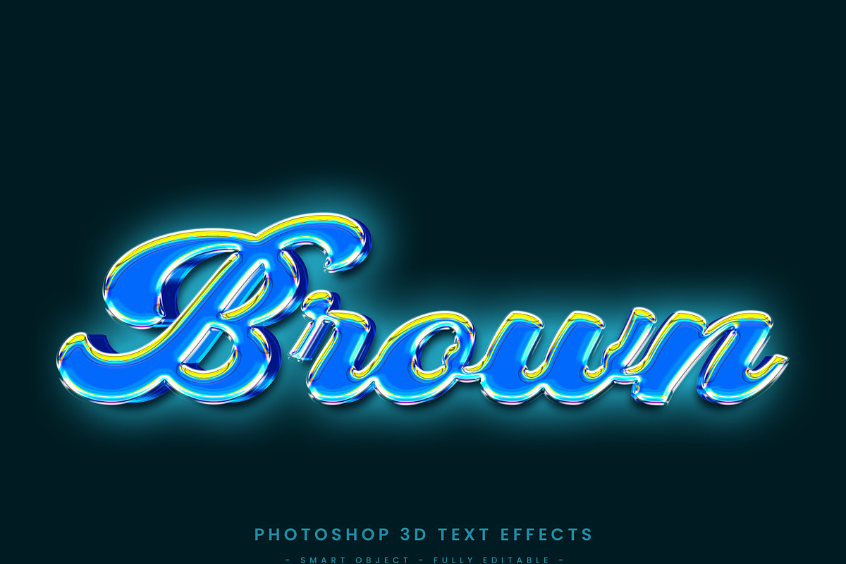 Glassy liquid editable text effect, a Layer Style Add-On by mdmijanur0187