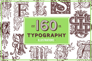 Old Typography Vintage Illustrations