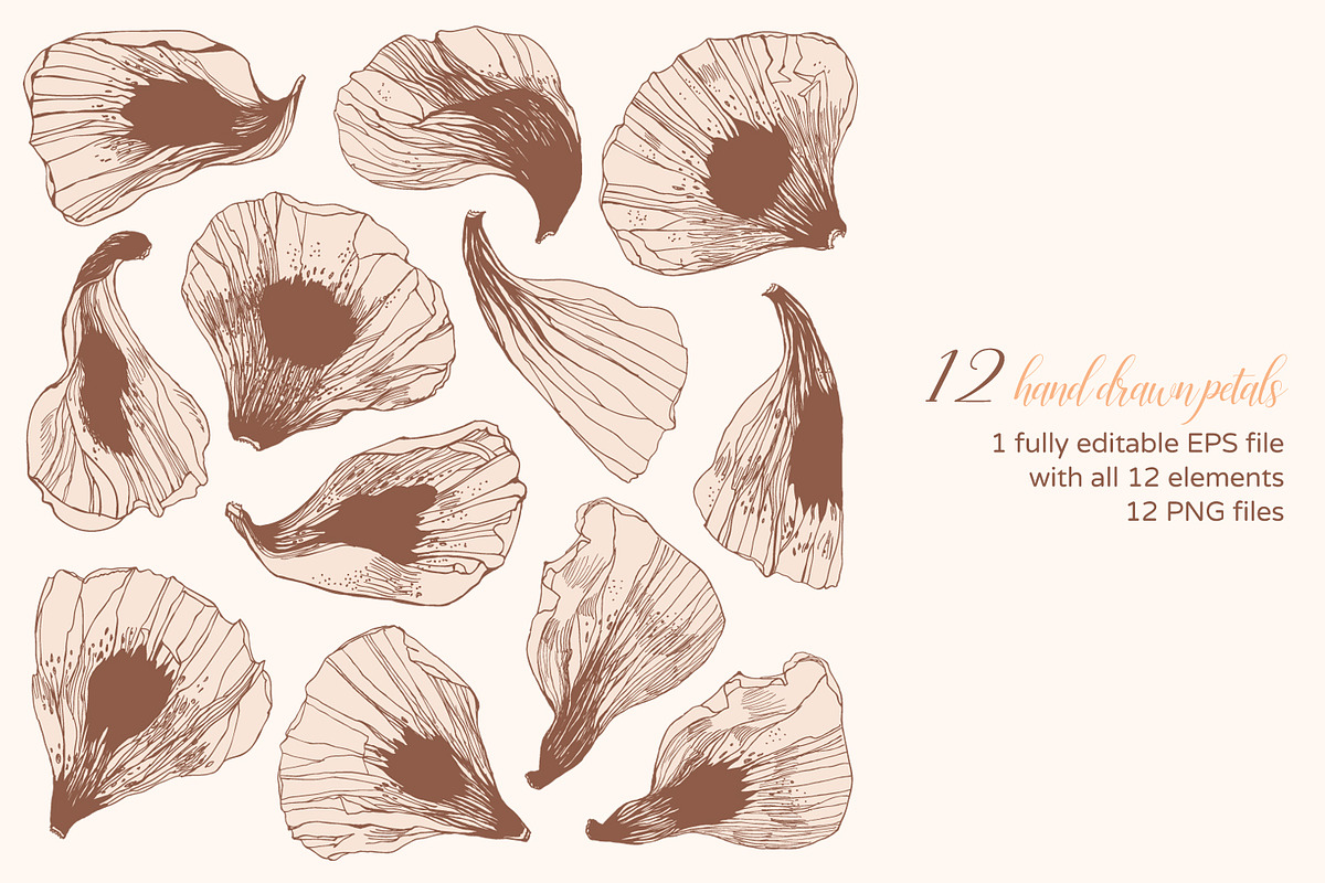 Flower wind. Set of floral patterns, a Pattern Graphic by julianaapina (Photo 3 of 11)