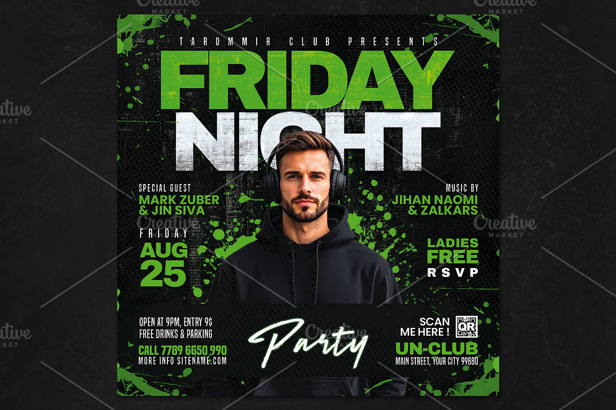 2 Urban Night Club Party Flyer, a Flyer Template by Tarommir (Photo 2 of 5)