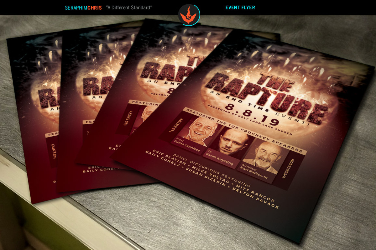 The Rapture Flyer Template, a Flyer Template by SeraphimChris