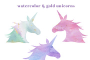 Watercolor Unicorn Clip Art, a Texture Illustration by Hello Muse Design (Thumbnail 4 of 6)