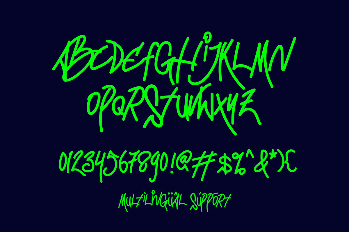Broken Sunday - Stylish Graffiti, a Font by figuree studio (Photo 2 of 8)