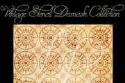 Vintage Stencil Damask Digital Paper, a Pattern Graphic by Le Paper Cafe (Thumbnail 5 of 5)