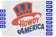 Howdy America Patriotic Embroidery, an Illustration by Purpose Ekbal (Thumbnail 1 of 3)