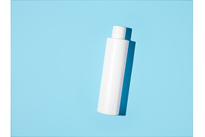 Empty white plastic opaque bottle, a Health & Medical Photo by Fascinadora