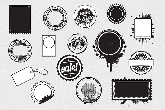 Stickers & Labels Vector Pack preview 3