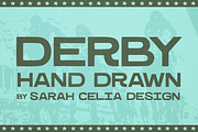 Derby - Sans Serif Display Font, a Sans Serif Font by Sarah Celia Design (Thumbnail 1 of 4)