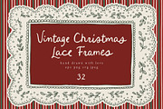 Vintage Christmas lace frames set, an Object Graphic by Cute Atelier (Thumbnail 1 of 9)