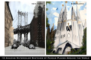 World famous places collection, an Illustration by SketchArtStudio (Thumbnail 4 of 9)