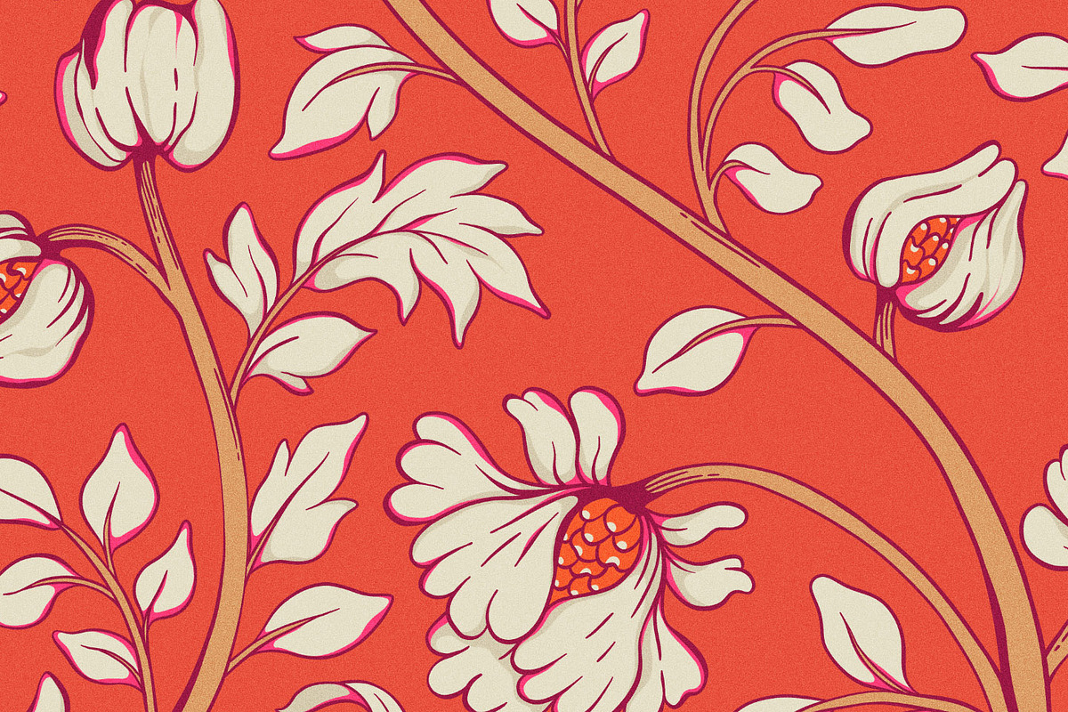 Morris Style Medieval Floral Pattern, a Pattern Graphic by likorbut (Photo 12 of 13)