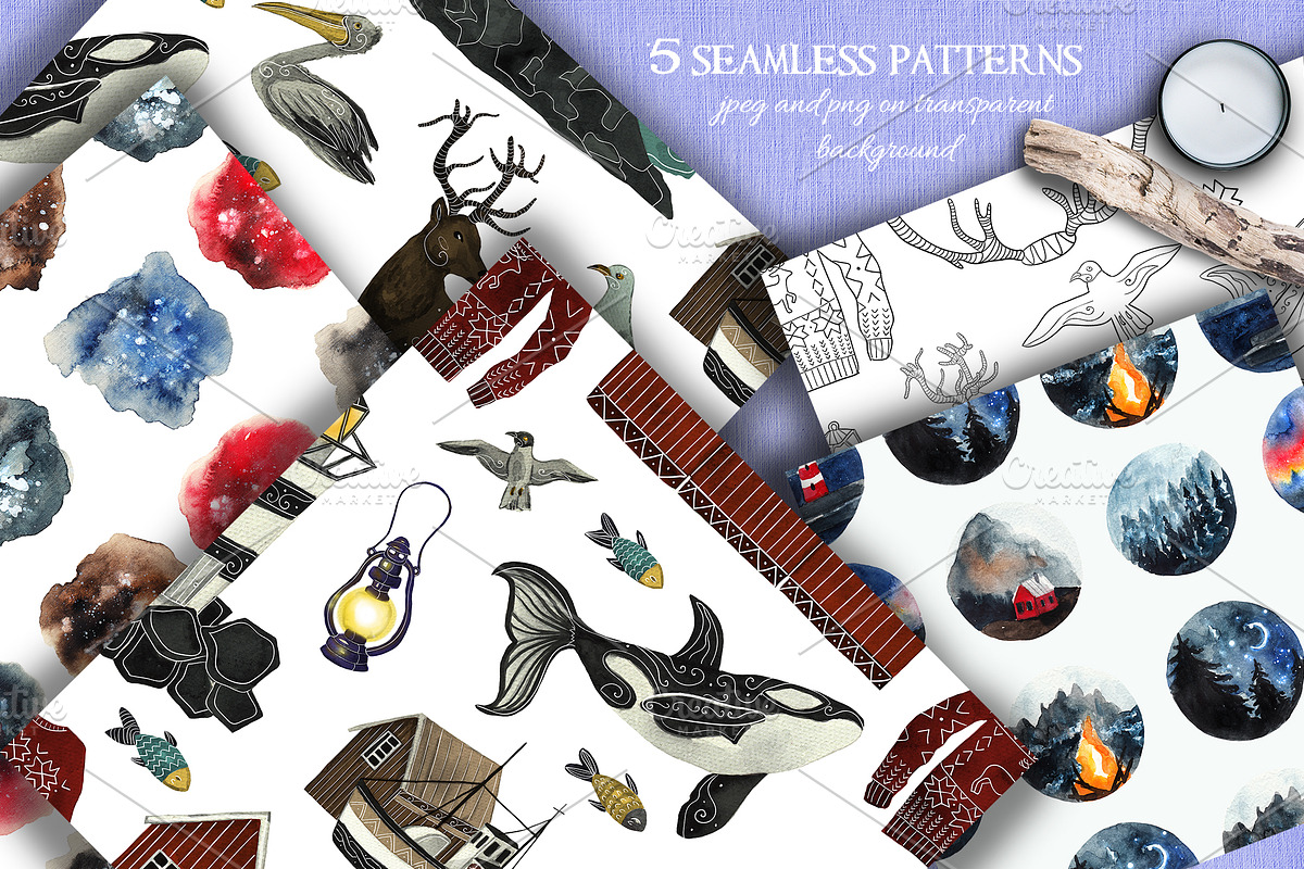 Scandinavian collection. PNG+JPEG, a Decorative Illustration by Scarlet Heath Art (Photo 8 of 14)
