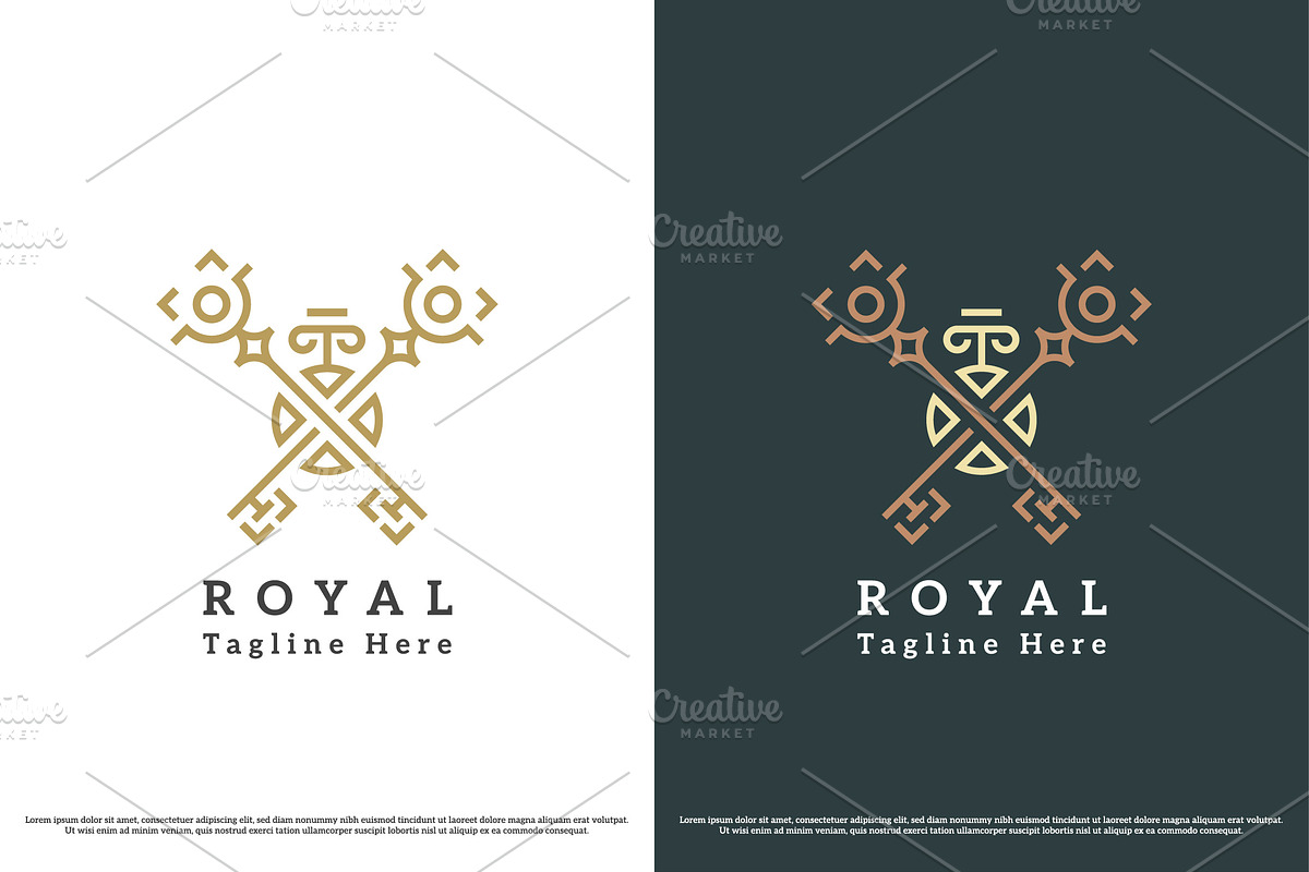 Royal Key Lock Logo Design Icon, a Branding & Logo Template by Morvana Crew