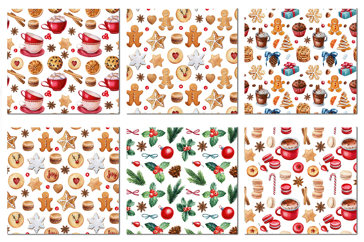 Christmas sweets and hot drinks, a Decorative Illustration by Hanna Hryharenka (Photo 12 of 15)