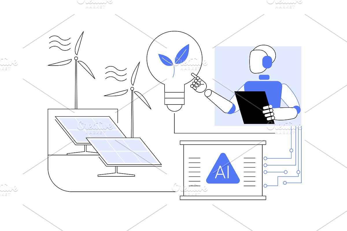 High-Efficiency Renewable Energy, a Technology Illustration by Visual Generation